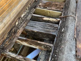 Groundwater damage to the Cilantro Building foundation before repair